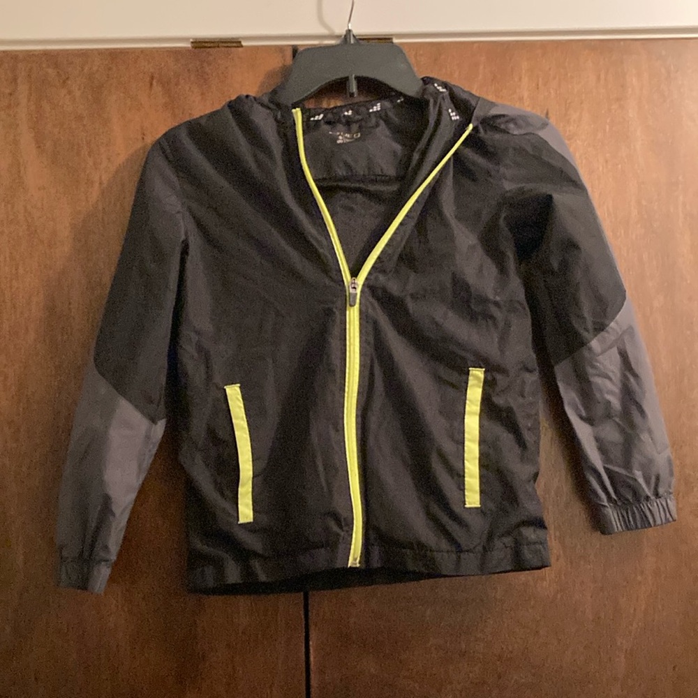 BCG Black and Gray Raincoat with Athletic Design